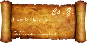 Csanády Zita névjegykártya